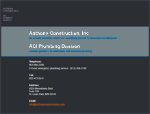 Tablet Screenshot of anthonyconstructioninc.com